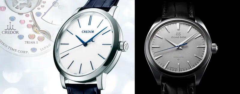 クレドールが目指した独自の境地：グランドセイコーとの違い
左：Masterpiece Collection
叡智II

GBLT999
右：GS_SBGZ003マスターピースコレクション
